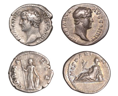 Hadrian (117-138), Denarii (2), 130-3, bare-head left, rev. Germania standing facing, head left, holding spear and resting on
