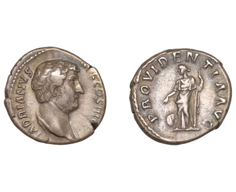 Hadrian (117-138), Denarius, 137-8, bare-head right, hadrianvs avg cos iii p p around, rev. Providentia standing left, pointi