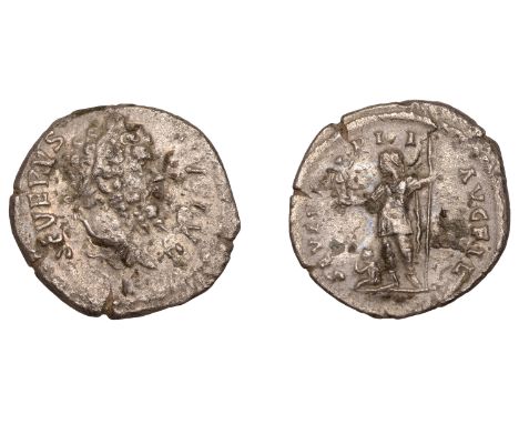 Septimius Severus (193-211), a barbarous contemporary imitation of a Denarius, after Rome, c. 1st - 2nd Century, laureate hea