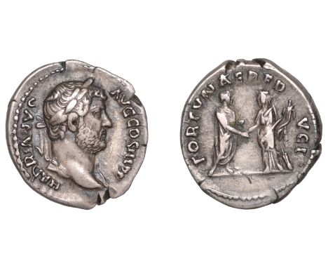 Hadrian (117-138), Denarius, 133-5, laureate bust right, hadrianvs avg cos iii p p around, rev. Hadrian standing right, holdi