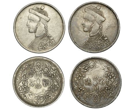 Tibet, Szechuan-Tibet, trade coinage, in the name of Guangxu, Rupees (2), both small bust with collar, vertical rosette (L & 