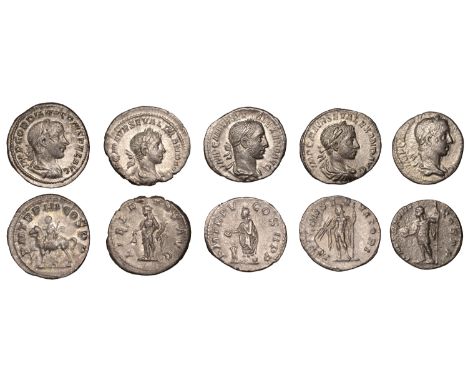 Severus Alexander (222-235), Denarii (4), 225, laureate, draped and cuirassed bust right, rev. Severus Alexander, laureate, i