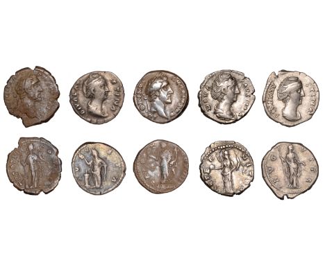 Antoninus Pius (138-161), Denarius, 155-6, laureate head right, rev. Fortuna standing right, holding rudder and cornucopia, 2
