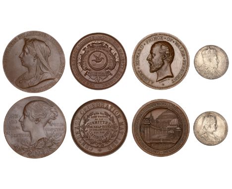 International Exhibition of all Fine Arts Industries and Inventions, 1874, a bronze medal by G.T. Morgan, bust of Prince of W