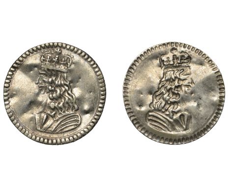 Charles II, c. 1662 [?], a silver cliché, unsigned, crowned bust left, 24mm, 0.97g (MI 487/106). Better than very fine but so