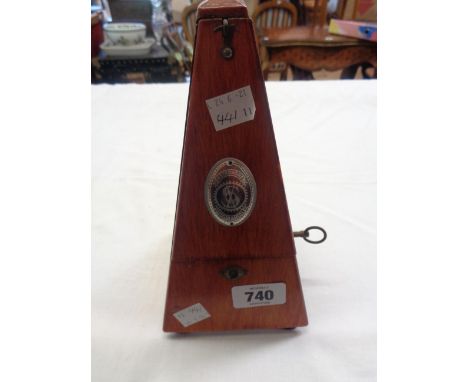 A vintage system Maeizel wooden metronome