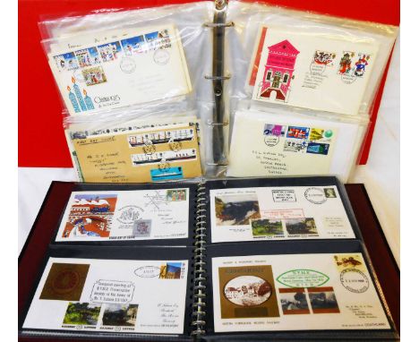 A ring bound album containing a collection of 1980's and 90's North Yorkshire Moors Railway FDCs - sold with another containi