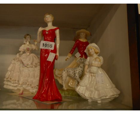 Four Royal Worcester female figures comprising Diana and The Fairest Rose (with certificates), Millie and Katie