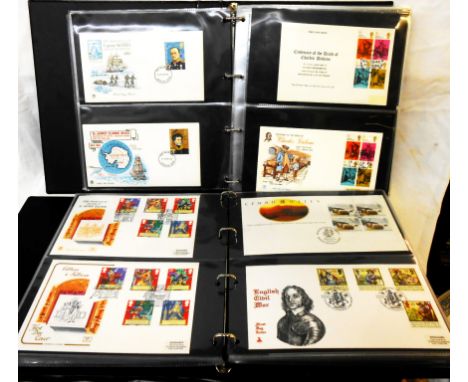 Two ring bound albums containing sleeved FDCs 1969 -1980 and 1980's - 90's