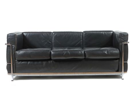 Le Corbusier, Pierre Jeanneret &amp; Charlotte Perriand (nach)Ende 20. Jh., Dreisitzer-Sofa, ungemarkte Replik nach Le Corbus