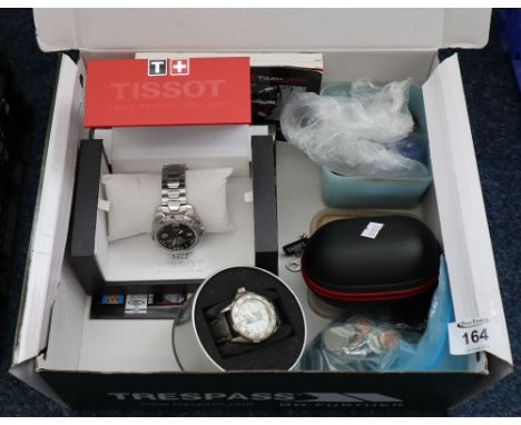Tissot 'Touch Expert' steel gent's wristwatch in original box, together with a Rugby World Cup 1999 watch in original tin, co