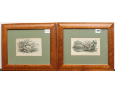 A set of six early 19th century sporting prints published by Sherwood, Neely & Jones: Duck and Woodcock Shooting (James Berre