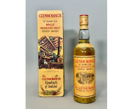 Glenmorangie 10 Years Old Single Highland Malt Scotch Whisky - 1 bottle, in original tin box, 75cl, 40% vol, seal intact.