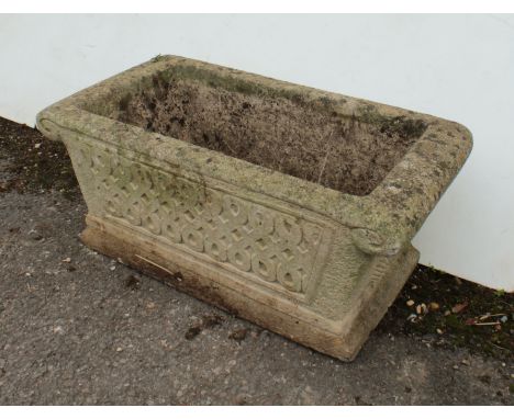 &nbsp;A Cotswolds Studios composite stone planter - (LWH 63.5 x 33.5 x 27.5cm)