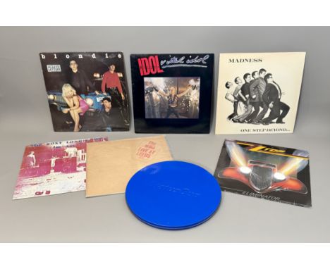 Vinyl: 7 x Rock, Pop and Punk / New Wave LP albums - comprising Blondie (Plastic Letters); Billy Idol (Vital Idol); Madness (