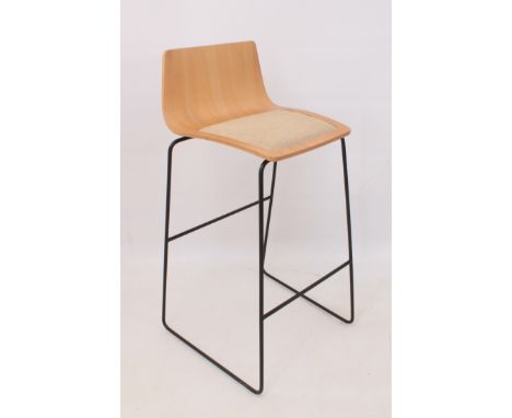 A unique, one-off modern high bar stool designed for Lloyd Loom - original designer's sample made c.1995 by Mark Gabbertas, w