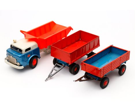 Gama Kipp-LKW, dazu 2 Anhänger, besch., L 19-32, Z 3 und Z 4