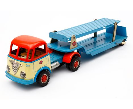 Gama Sattelschlepper, Friktion, mit verstellbarer Ladefläche, Alterungs- und Gebrauchsspuren, L 47, Z 2-3