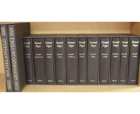 Pepys (Samuel). Diaries Folio Society, 11 volumes in slip cases and Clark (Kenneth), Leonardo Da Vinci and Hibbard (Howard), 