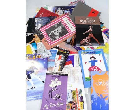 Various theatre programmes, mid 20thC and later souvenir of Lawrence Wright's On With The Show, various ticket stubs, etc, to
