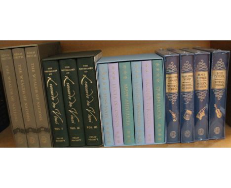 Various Folio Society book sets, Smith (Adam). The Wealth Of ..... Sets, The Notebooks Of Leonardo Da Vinci, Lucia Set and O'