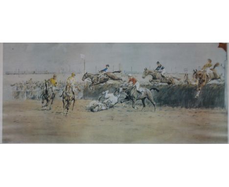 After Charles Johnson Payne Snaffles. The Grand National The Canal Turn print, 43cm x 62cm.