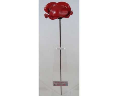A Blood Swept Lands And Seas Of Red ceramic poppy, on 5th August-11th November 2014, Historic Royal Palace Tower Of London on