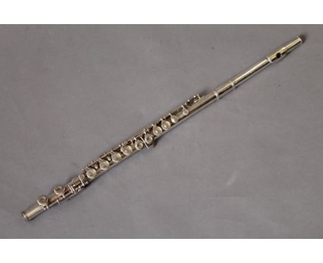 A Gemeinhadt USA silver plated flute, cased.