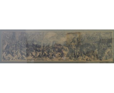 19TH CENTURY, Death of Nelson, lithograph, framed and glazed. 137 x 60 cm.