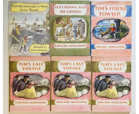 Ardizzone, Edward. Tim’s Last Voyage, 1st, 1972, and two other copies, all in wrappers, and 10 others illustrated by Ardizzon