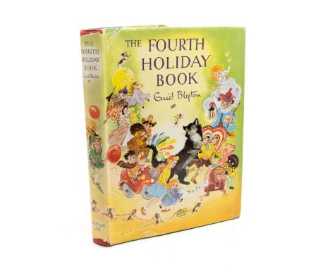Blyton, Enid. SIGNED COPY. The Fourth Holiday Book, various illustrators, published by Sampson Low, n.d., c. 1956. Dustwrappe