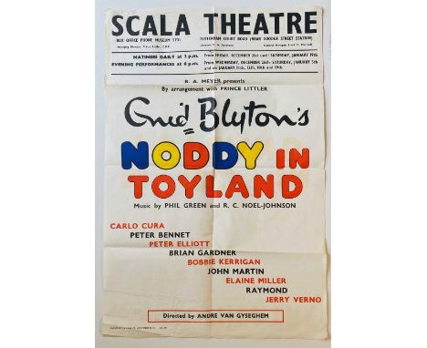 Blyton, Enid. A poster for Noddy in Toyland, Scala Theatre, Tottenham Court Road, London, music by Phil Green and R C Noel-Jo