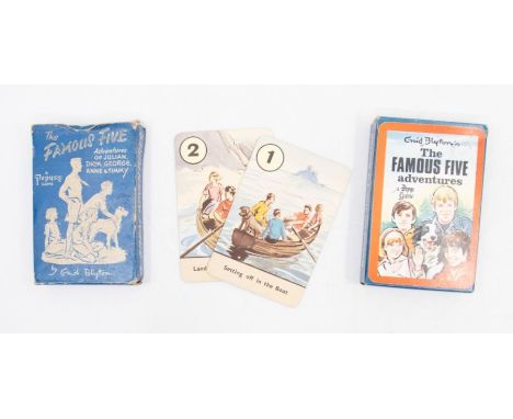 Blyton, Enid. The Famous Five Card Game, boxed, with 12pp instruction booklet. Box has some wear, hinge loss and white letter