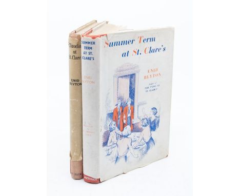 Blyton, Enid. Summer Term at St Clare’s, 1st edition; Claudine at St Clare’s, 1st, 1943 &amp; 44, both illustrated, dustwrapp