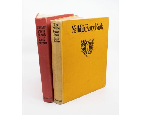 Blyton, Enid. The Red Pixie Book, illustrated by Katherine Nixon, red cloth, faded in places; The Yellow Fairy Book with colo