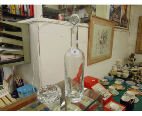 A Baccarat decanter and ashtray