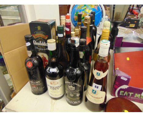 A collection of wine, spirits and port