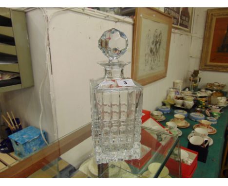 A Tiffany and Co. cut glass decanter