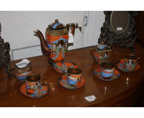 comprising of a coffee pot, sugar bowl, cream jug, cups and saucers (12). Provenance: The Michael Yeats Collection