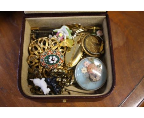 including a sterling silver viking brooch, white metal ring, Yorkshire terrier brooch and other jewellery