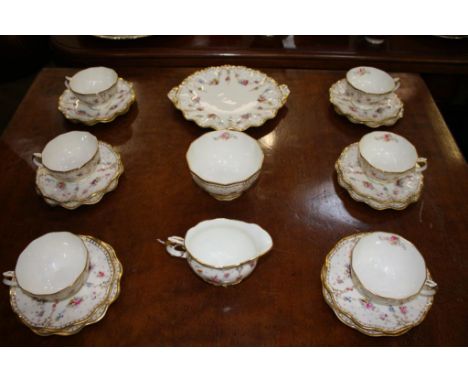 comprising of tea cups, saucers, sandwich plates, sugar and cream and other wares, 21 pieces 
