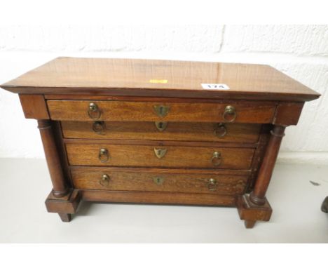 A 19th century mahogany apprentice piece, chest of drawers