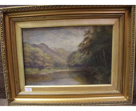 BRITISH SCHOOL (20TH CENTURY),
MOUNTAIN LANDSCAPE
oil on canvas, signed 'CHA R WOOD' and dated 1912
30cm x 45cm
Framed CONDIT