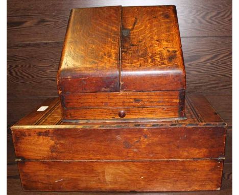 MOTHER OF PEARL INLAID WRITING BOX AND STATIONARY BOX