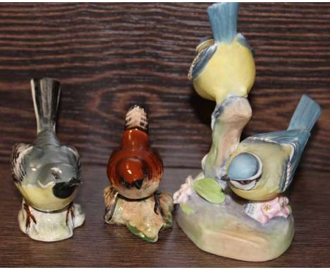 ROYAL WORCESTER BLUE TIT FIGURE
together with two Beswick bird figures