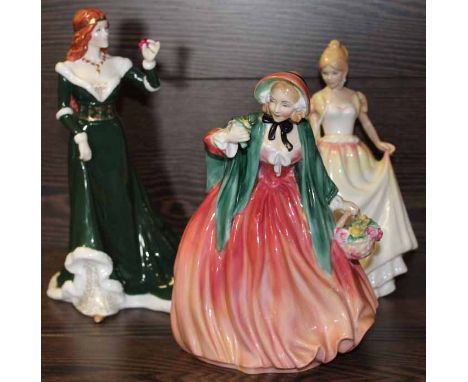 ROYAL DOULTON FIGURE OF LADY CHARMIAN
HN 194, 21cm high; together with a Royal Doulton figure of 'Gift of Love', HN 3427, 21.
