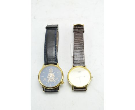 Two 20th century gentleman's wristwatches, comprising of a Rotary with a tinted dial and date aperture to three, ref10759, th