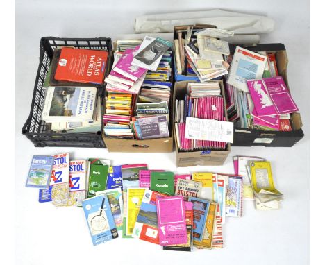 A large collection of vintage maps, including ordance survey and of local interest Condition Report: Various scales, from 1:5