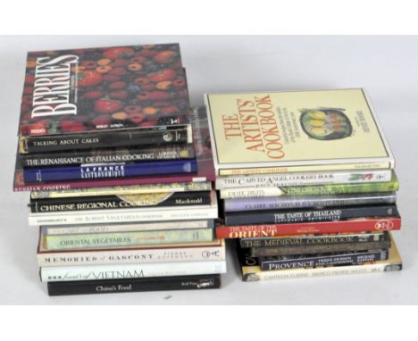 A collection of cookery books, including: Provence by M. Raffael, Canteen Cuisine by Marco Pierre White, China's Food by R. W