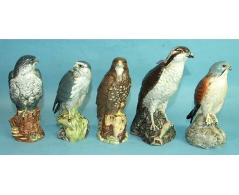 A Beswick Beneagles Scotch Whisky Osprey decanter, model by D Lyttleton 1977, with contents, 70%, 13? fl. oz and three others